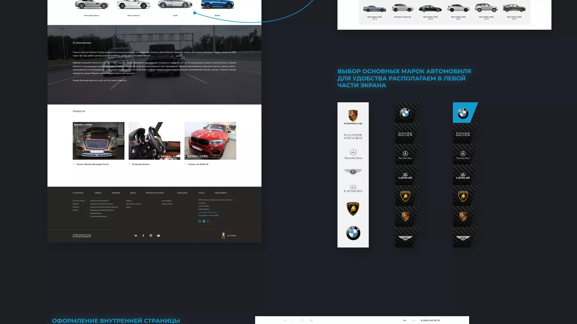 Создание сайта тюнинг-ателье «Imperial Tuning» в Ухте